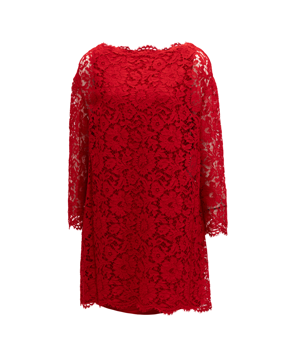 Red Lace Short Dress
