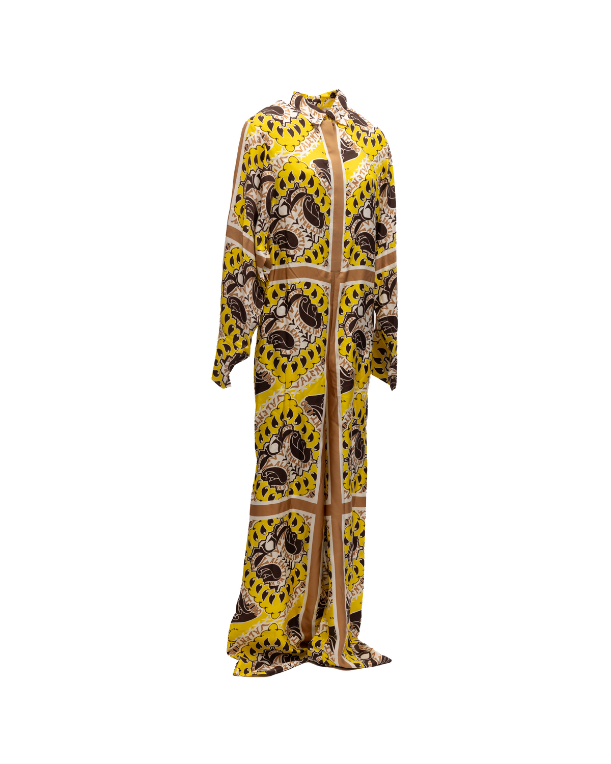 Yellow Paisley Print Wide-Leg Jumpsuit
