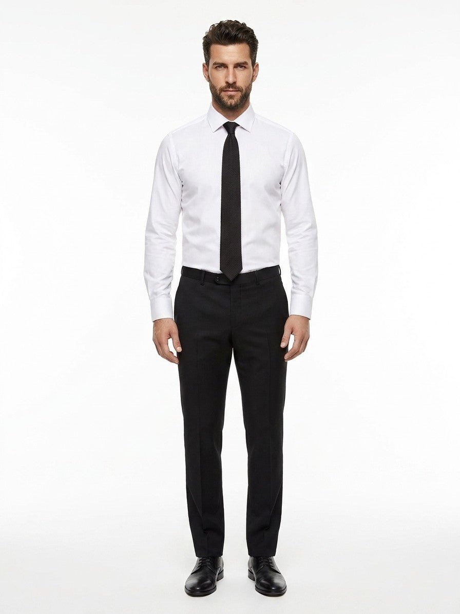 Black And White Silk Tie