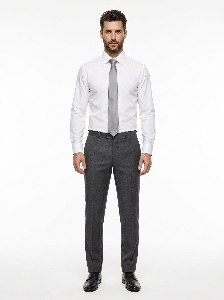 Gray Silk Tie