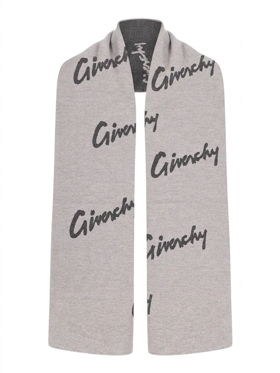 Gray Wool Scarf