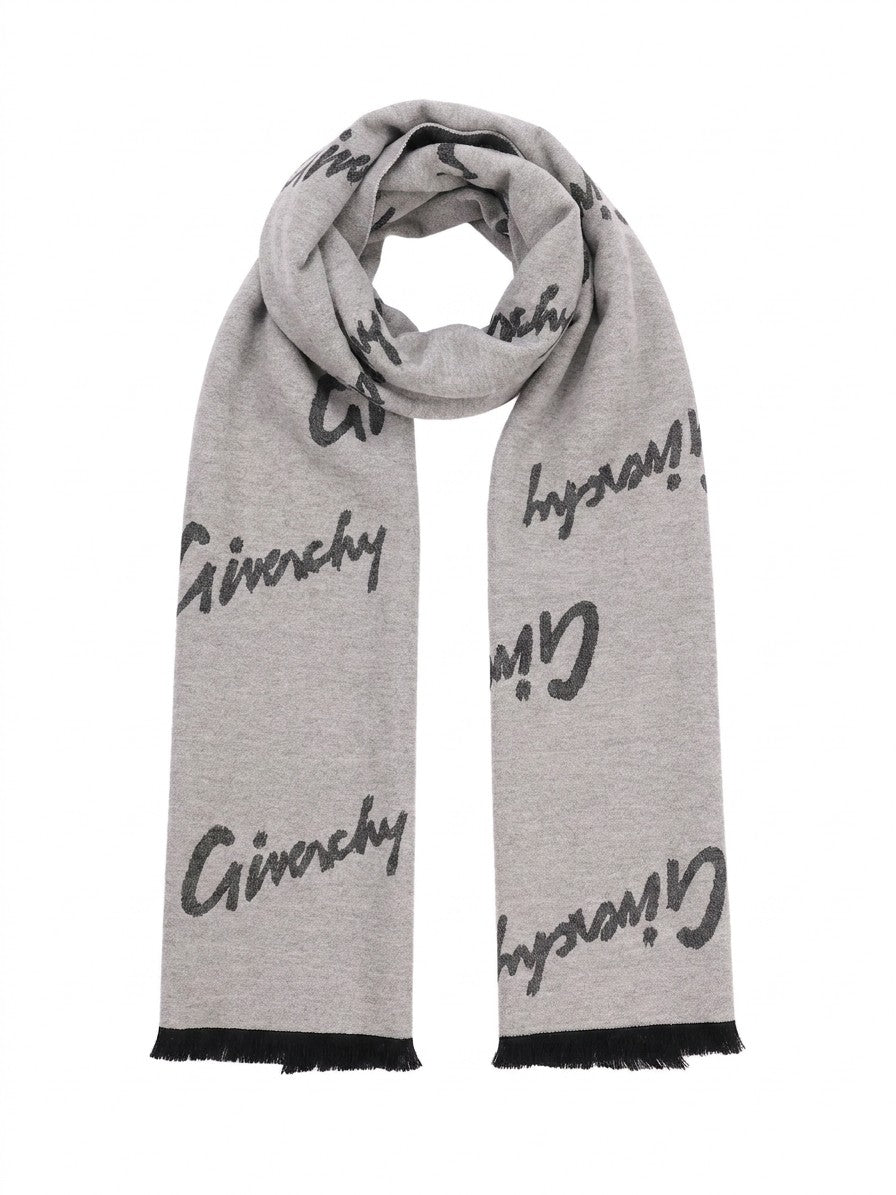 Gray Wool Scarf
