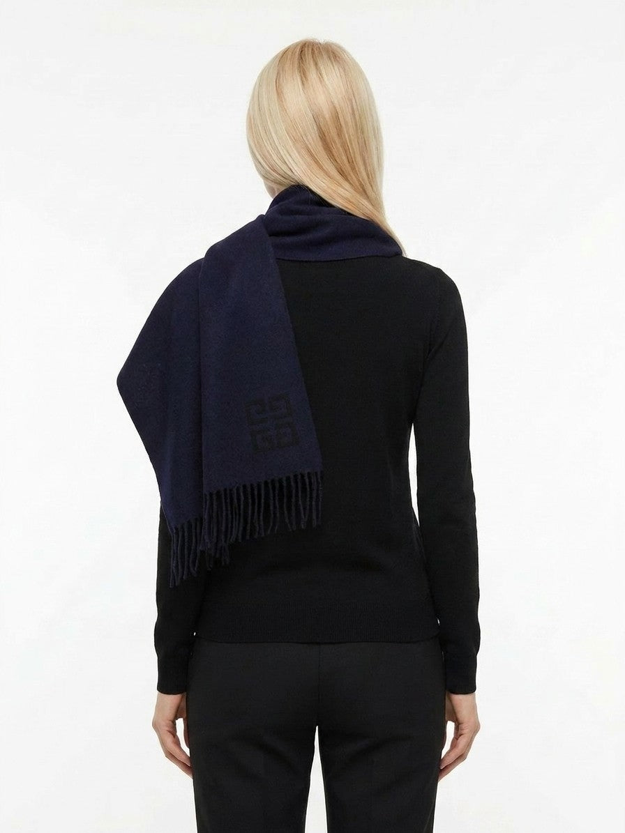Blue Wool Scarf