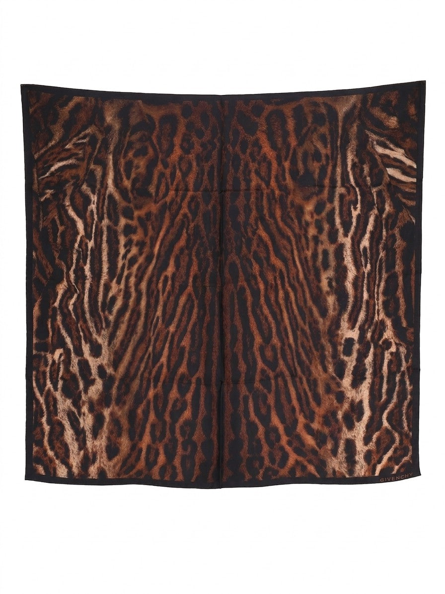 Brown Silk Foulard