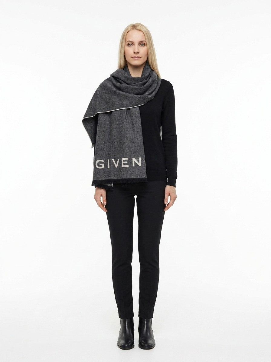 Gray Wool Scarf