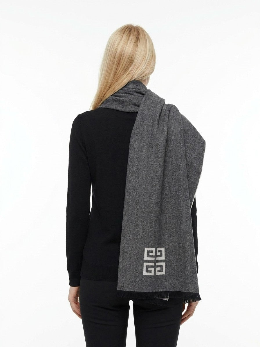 Gray Wool Scarf