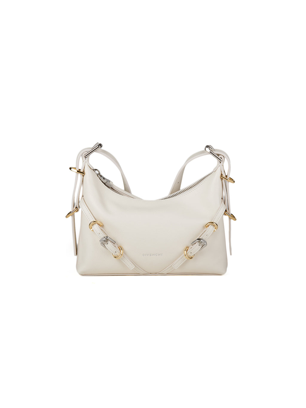 Beige Calfskin Shoulder Bag