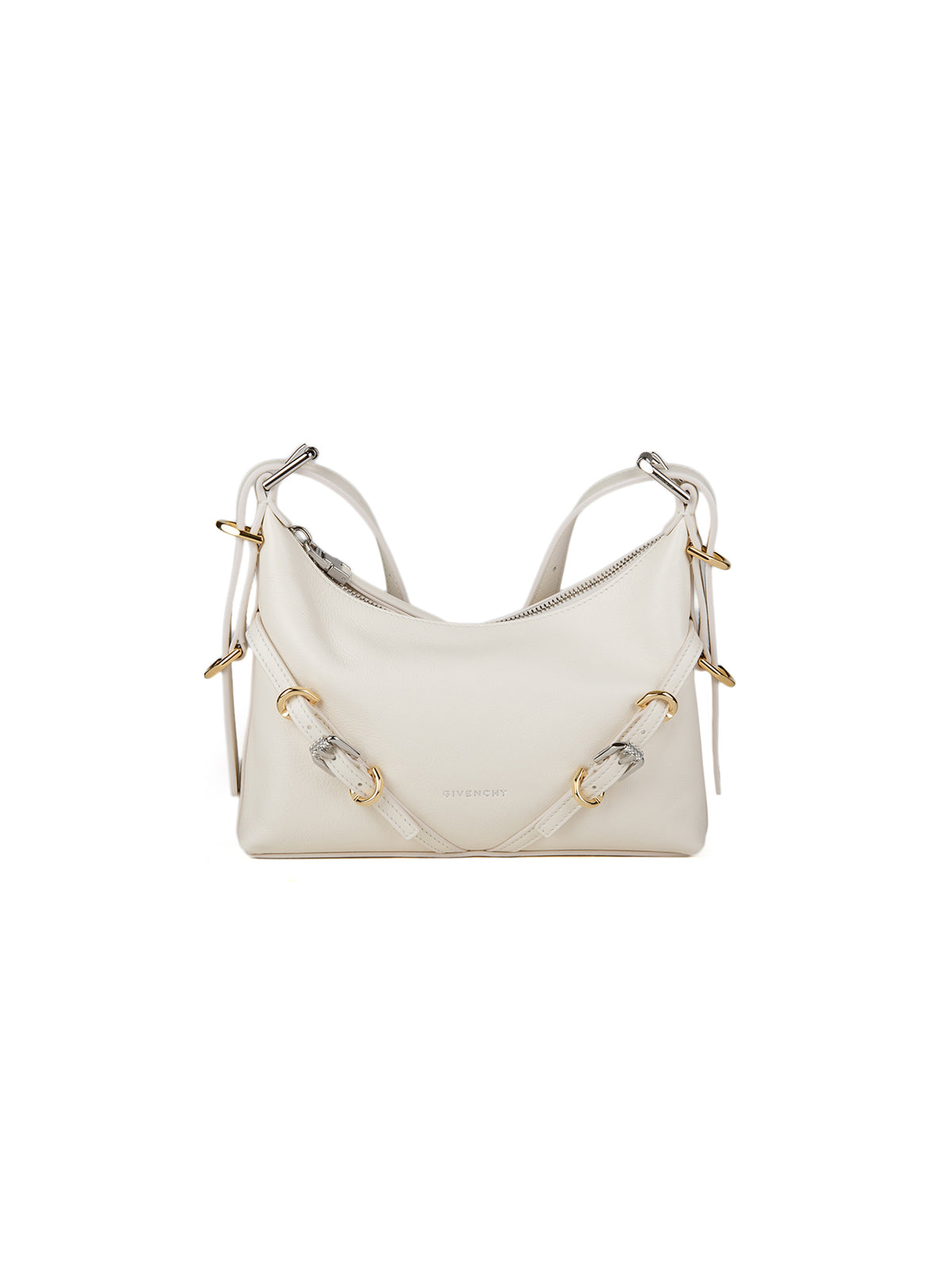 Beige Calfskin Shoulder Bag