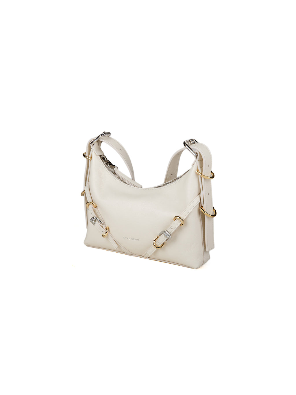 Beige Calfskin Shoulder Bag