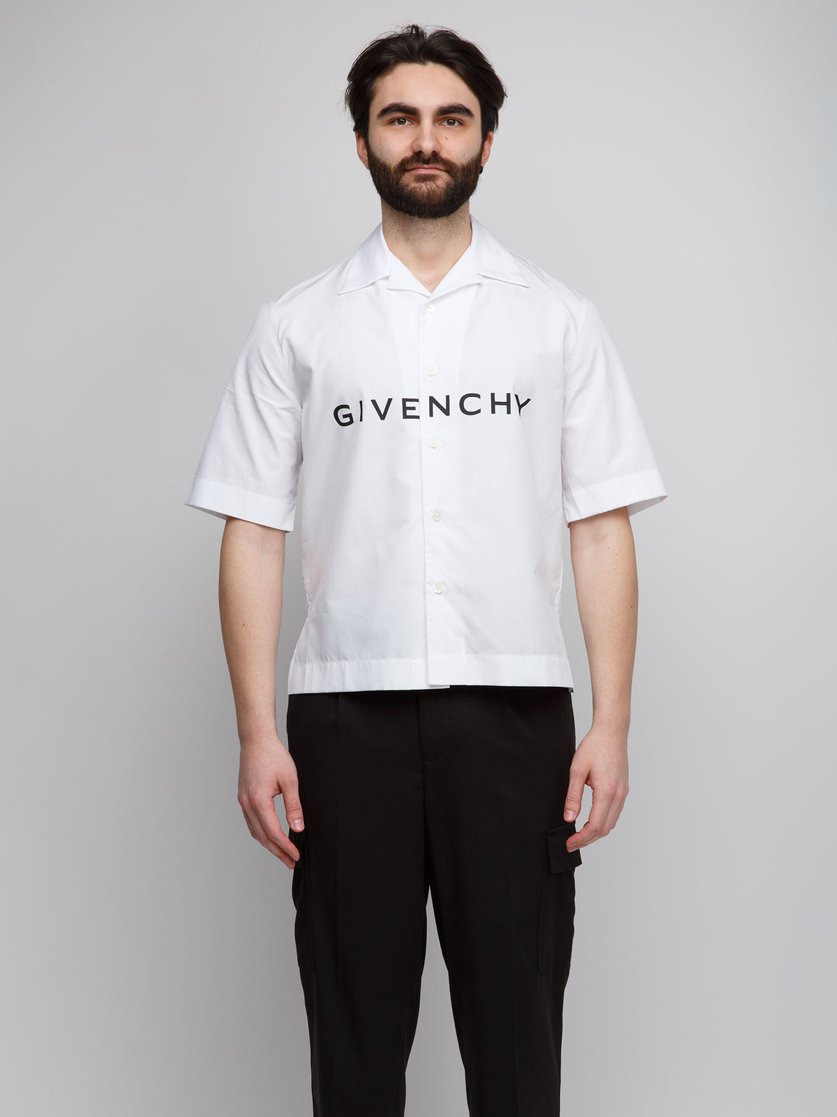 Bicolor Cotton Shortsleeve Shirt