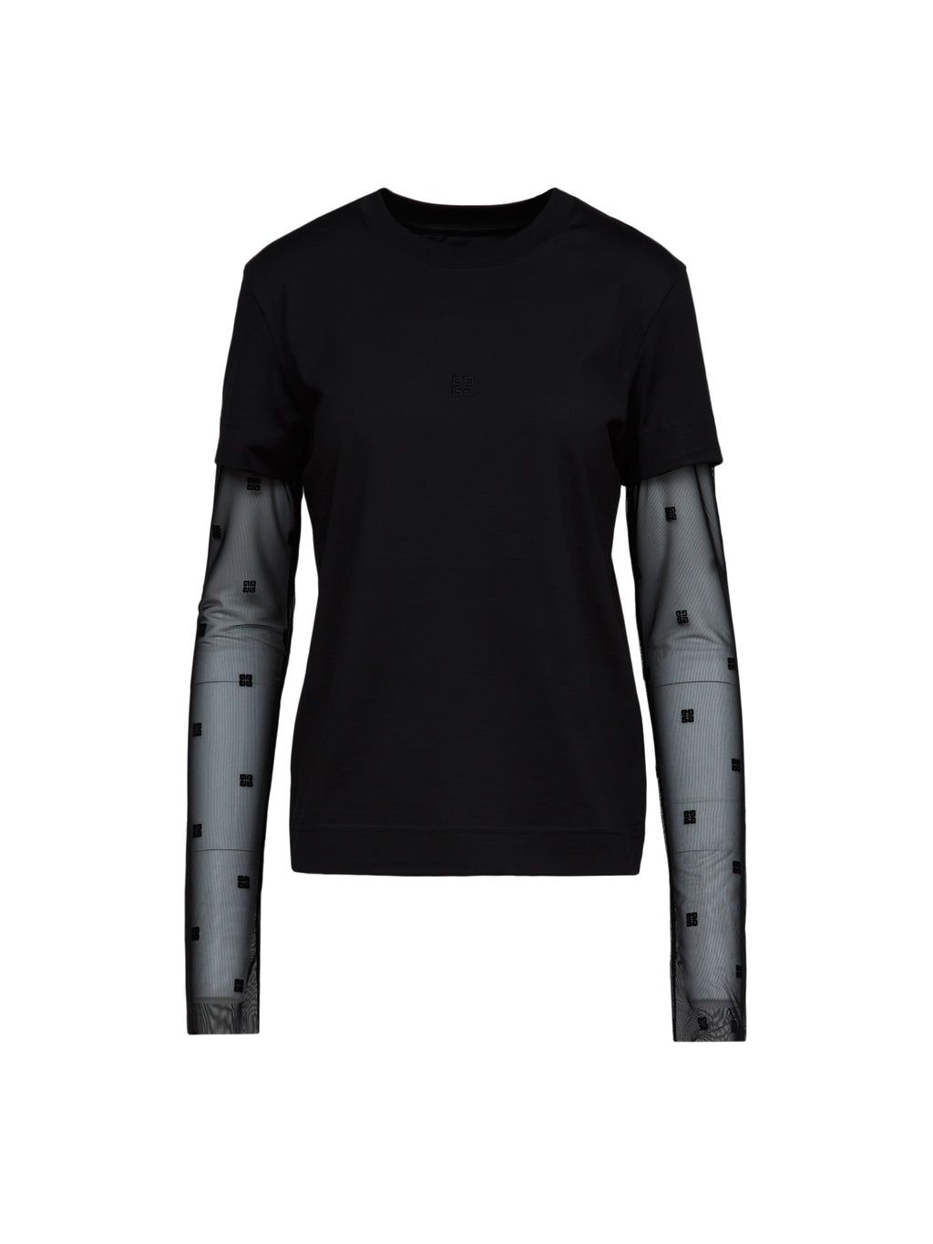 Black Cotton Long Sleeve T-Shirt