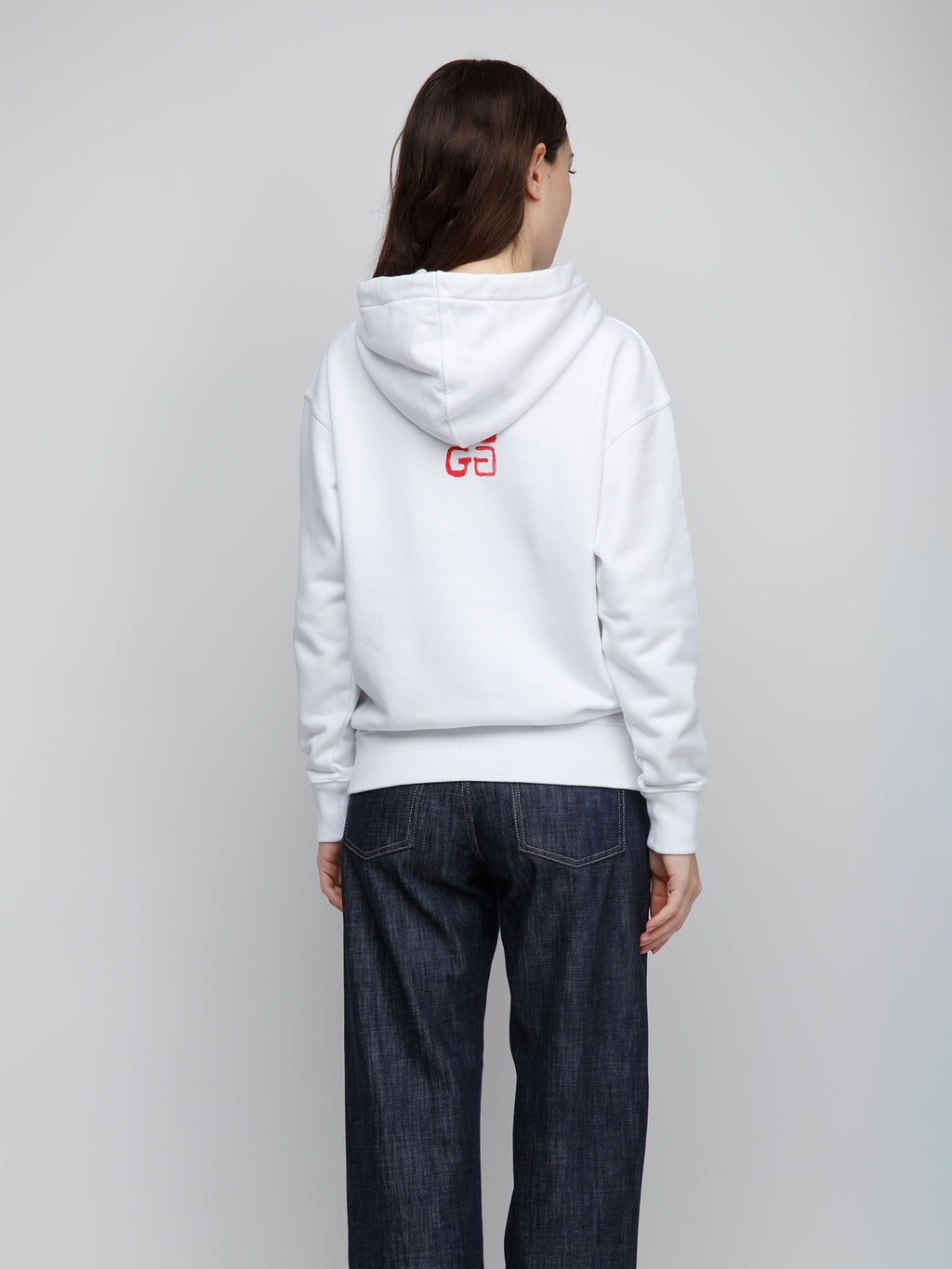 White Cotton Hoodie
