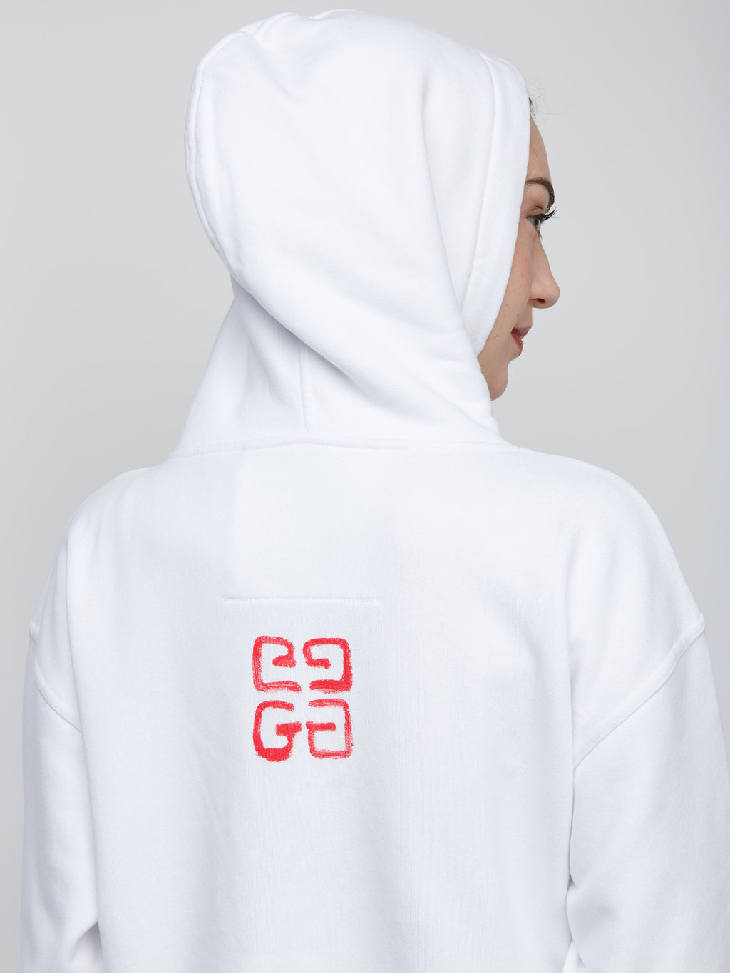 White Cotton Hoodie