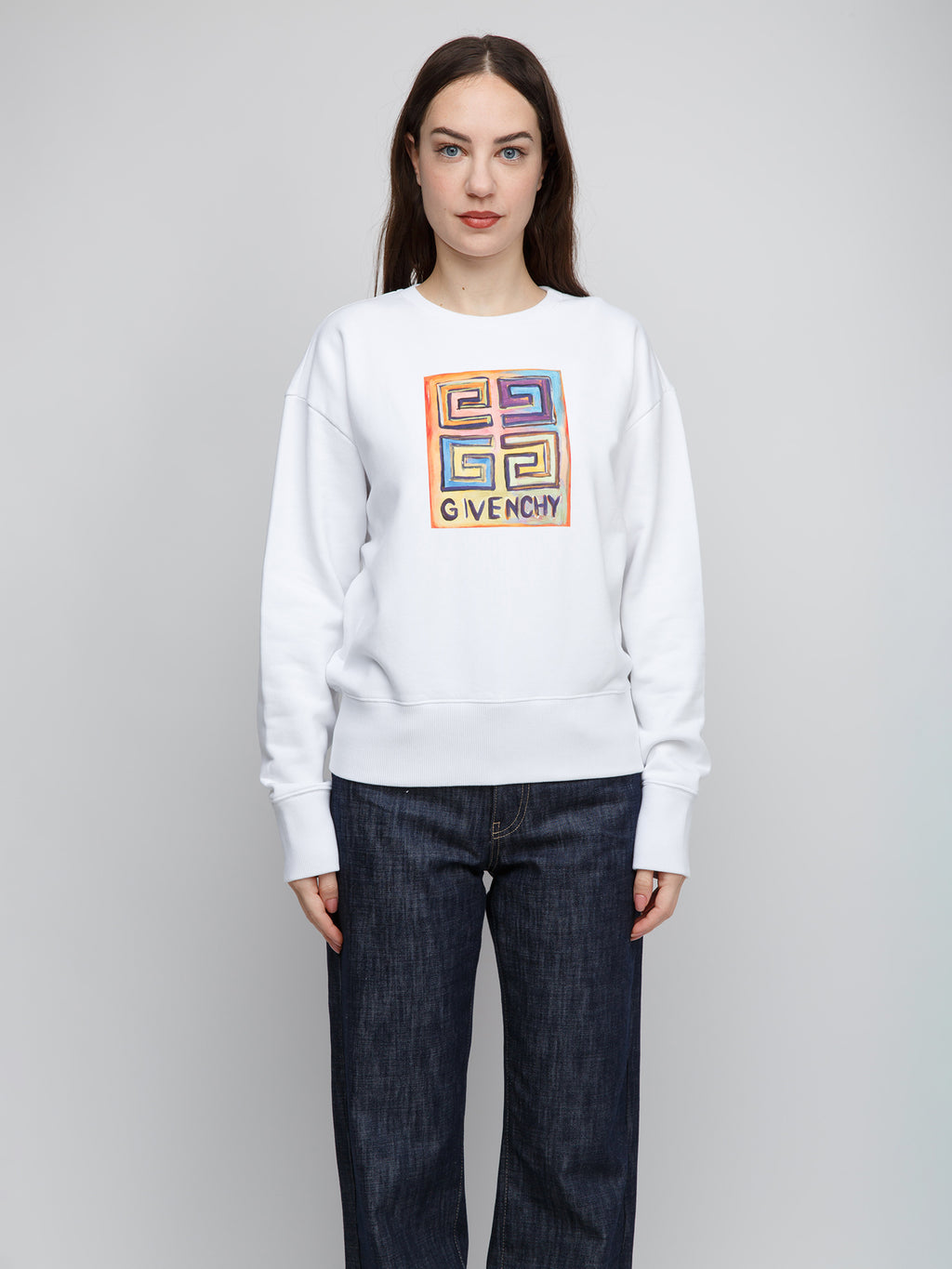 White Cotton Sweatshirt