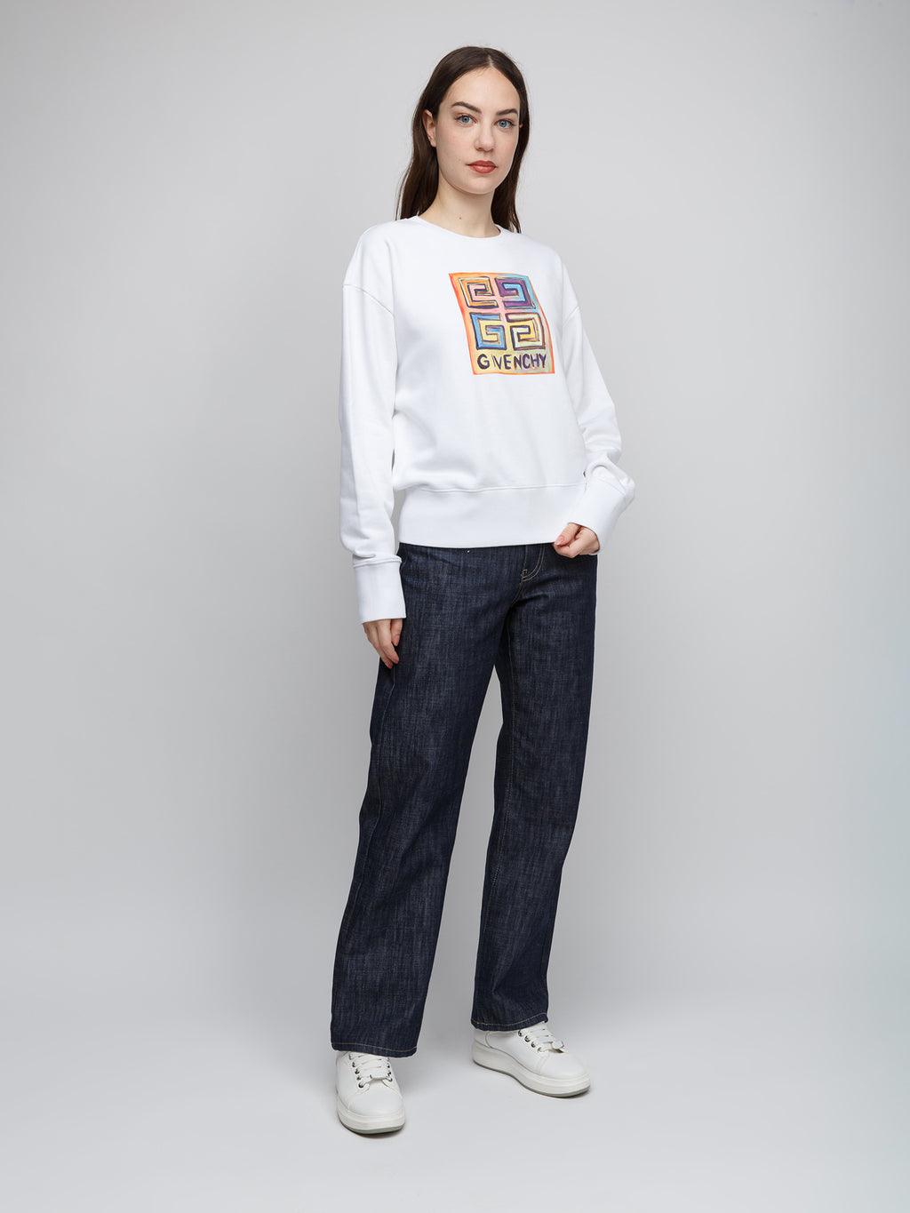 White Cotton Sweatshirt