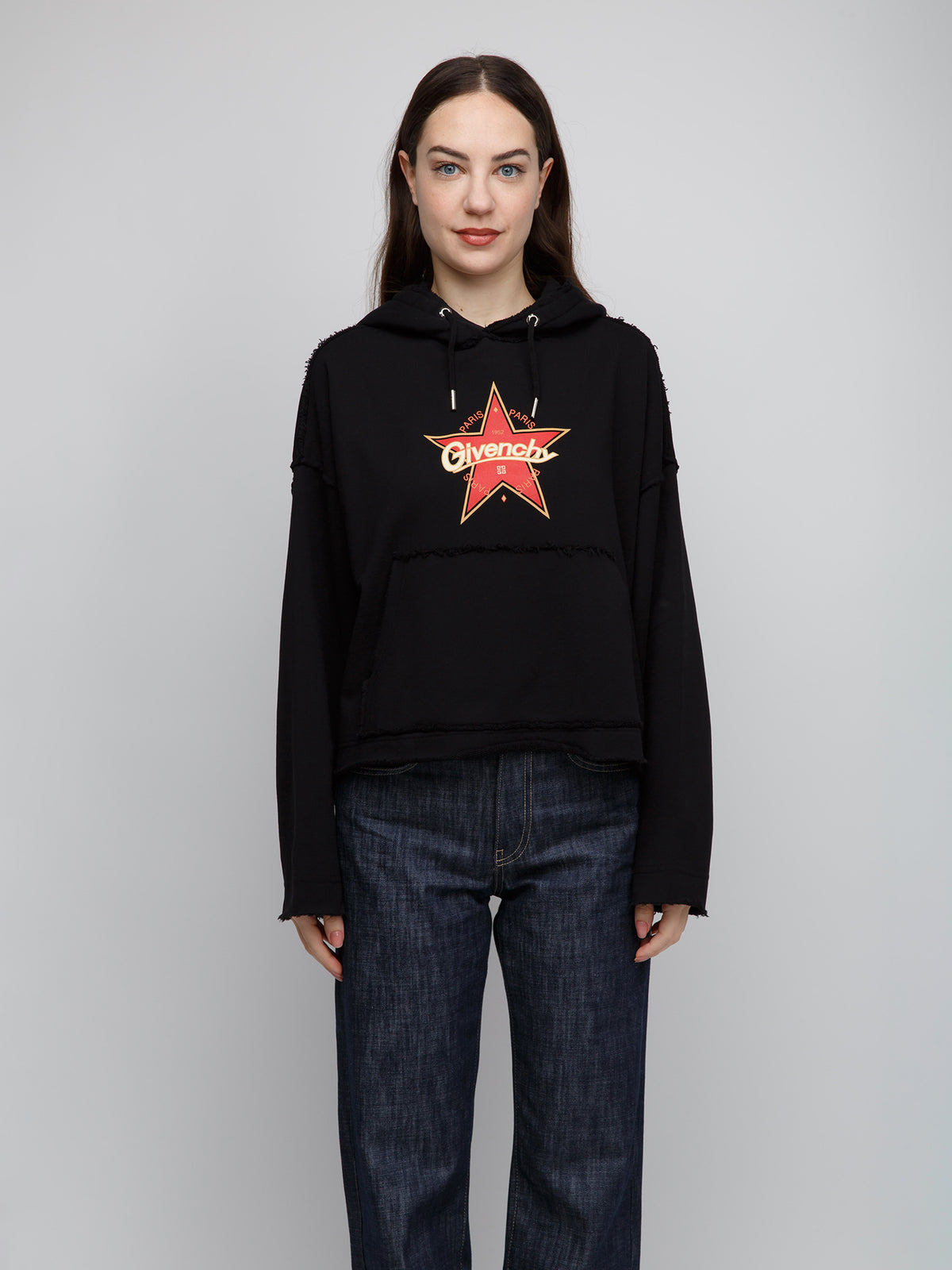 Black Cotton Hoodie