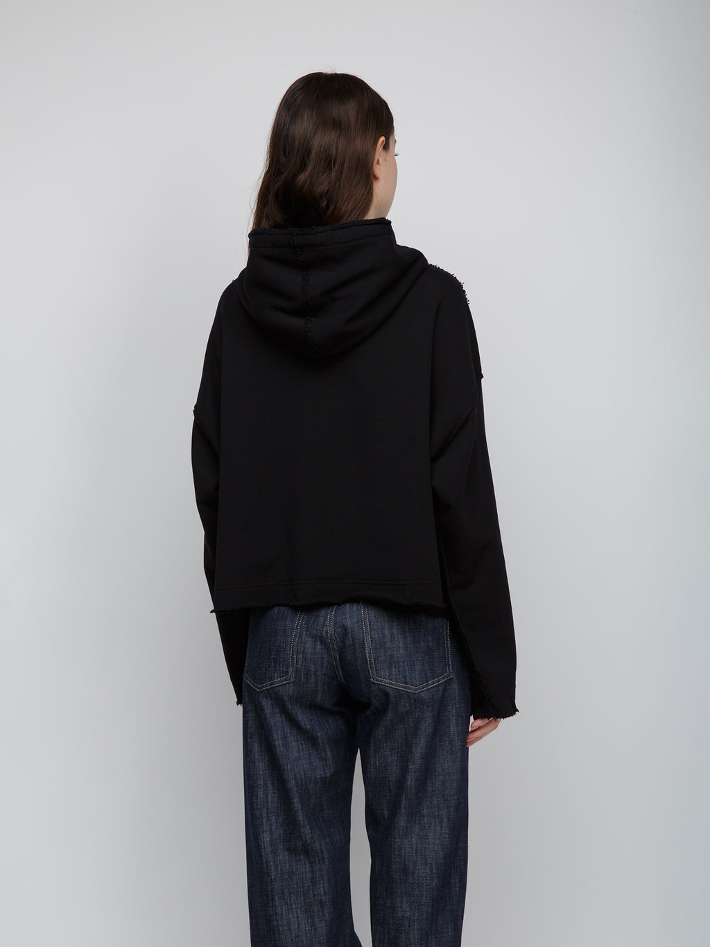 Black Cotton Hoodie