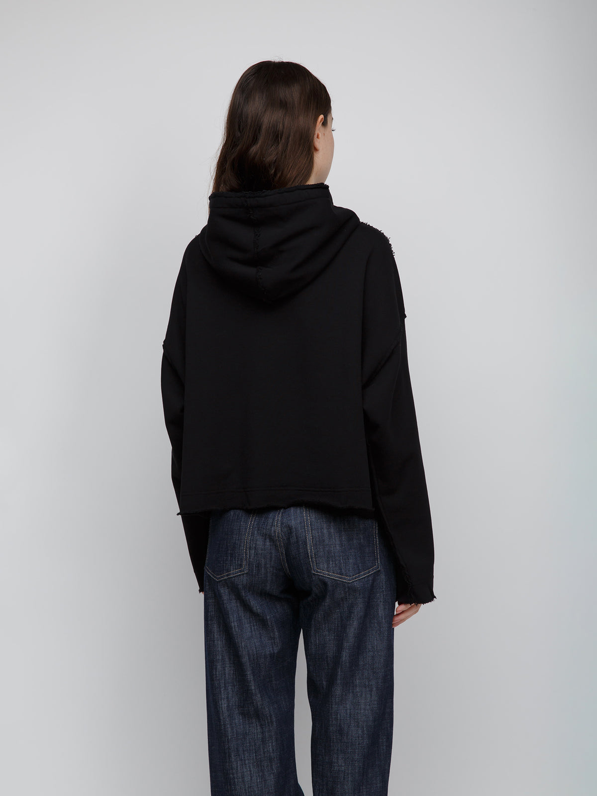 Black Cotton Hoodie