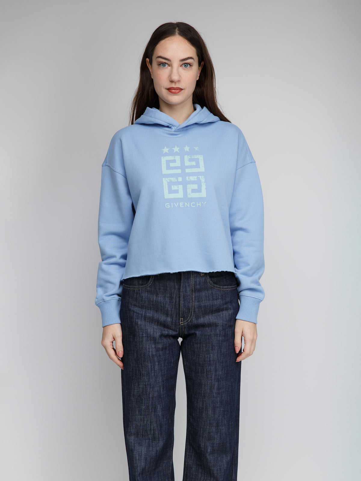 Blue Cotton Hoodie