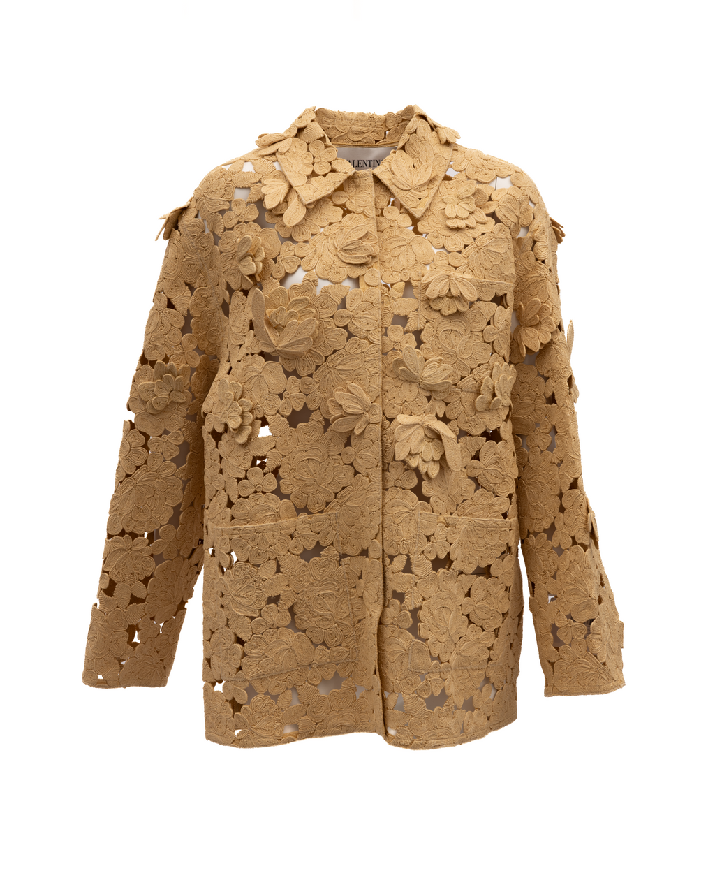 Beige Floral Lace Jacket