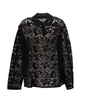 Black Floral Lace Shirt