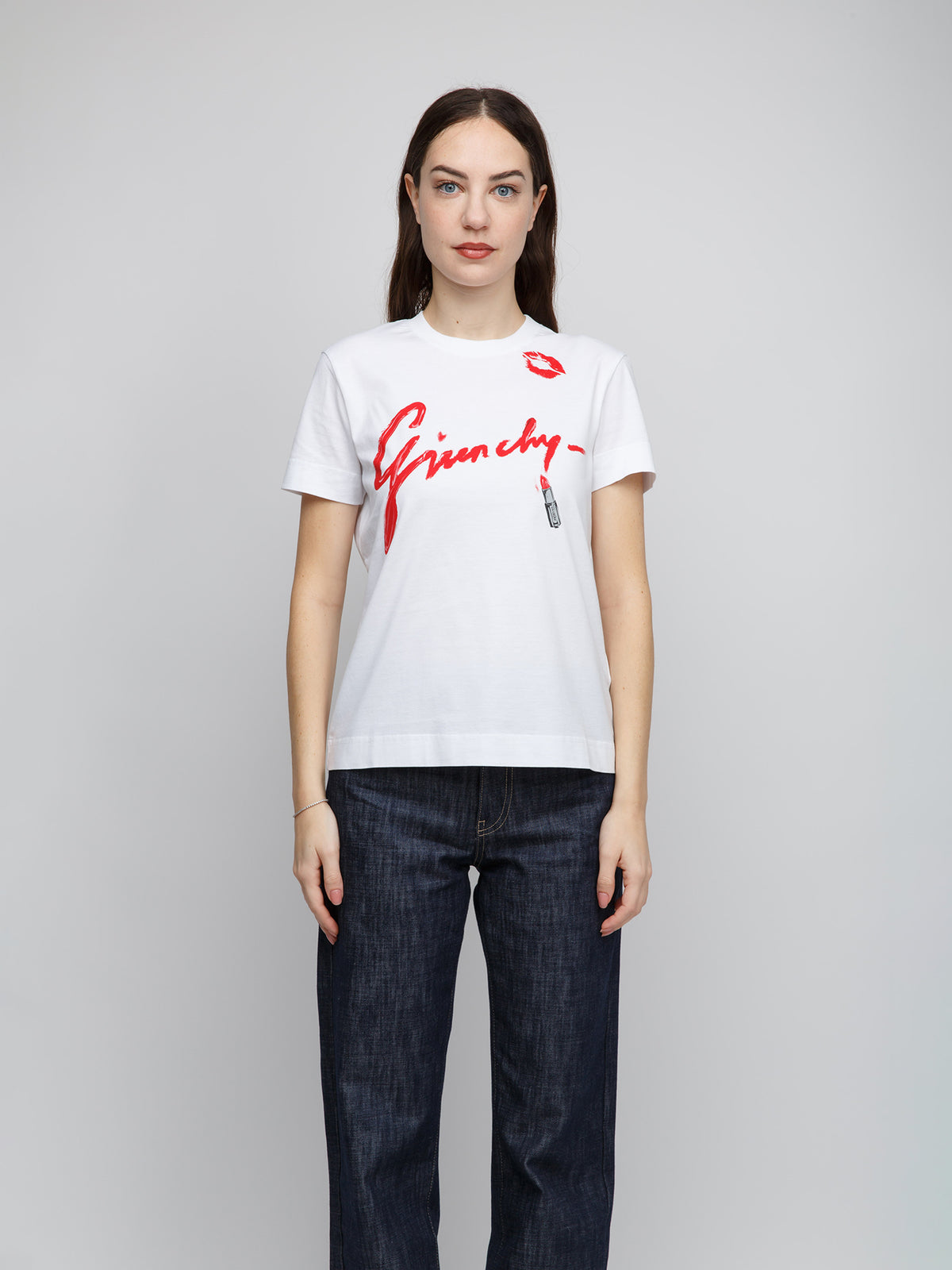 White Cotton Sleeveles T-Shirt