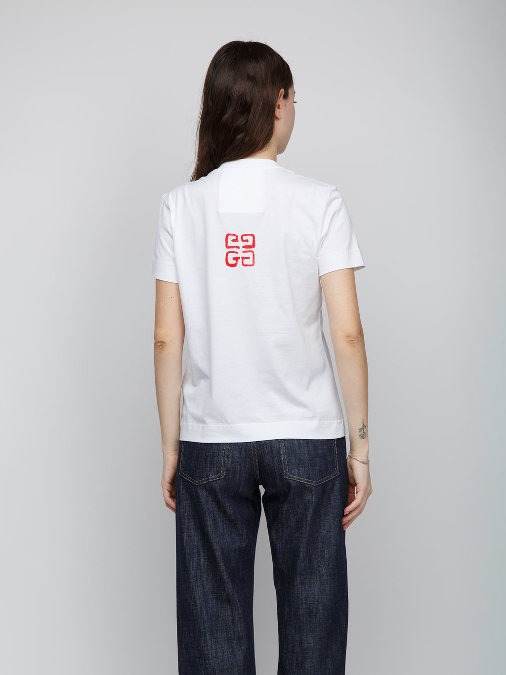 White Cotton Sleeveles T-Shirt
