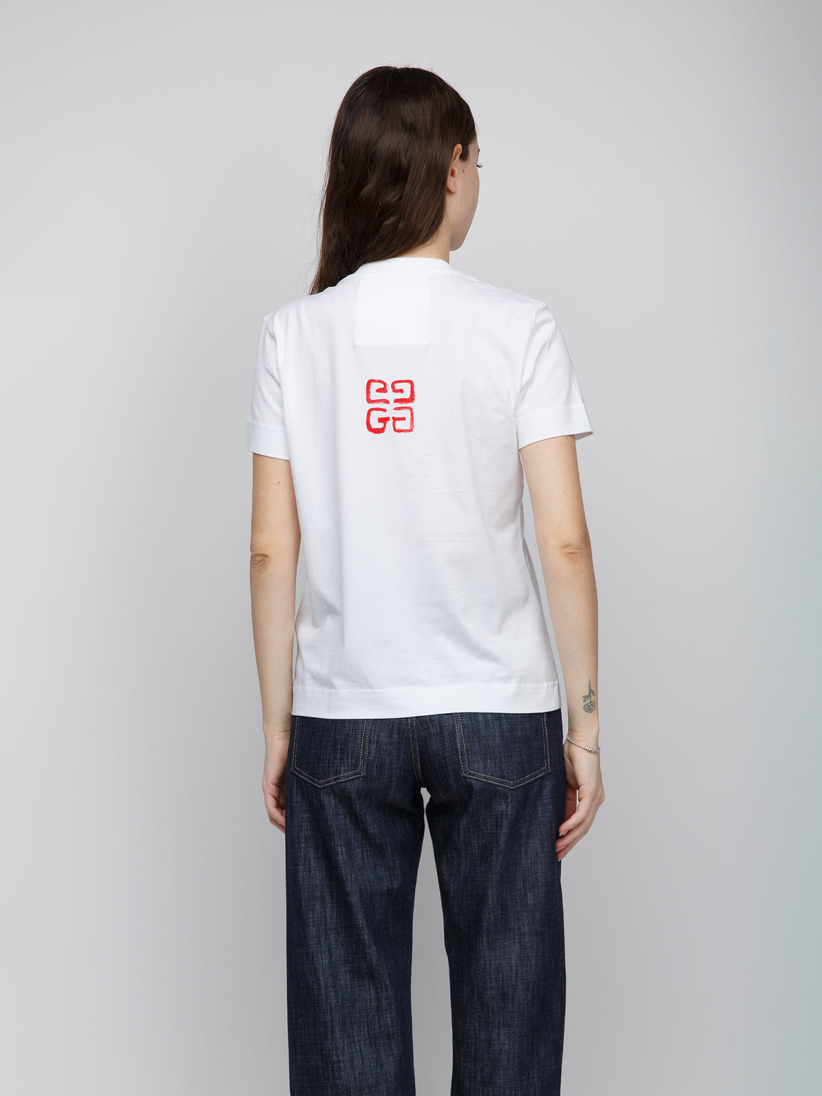 White Cotton Sleeveles T-Shirt