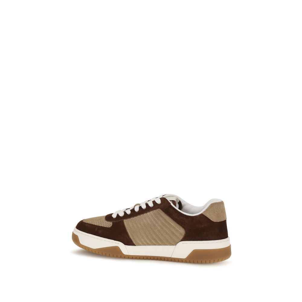 Brown Napa Leather / Calf Bos Taurus Low Top Sneakers