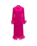 Pink Feather Hem Dress