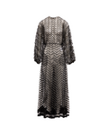 Black Embroidered Evening Dress