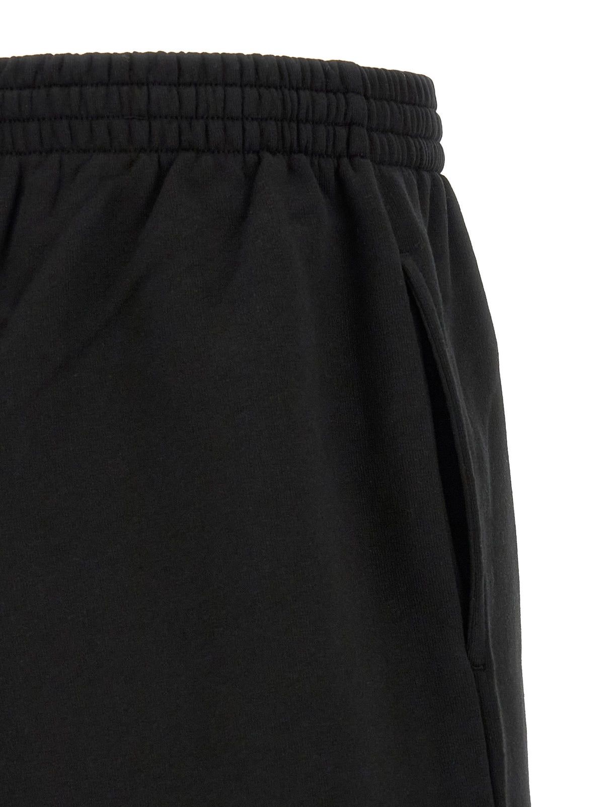 Black Cotton Bermuda Shorts