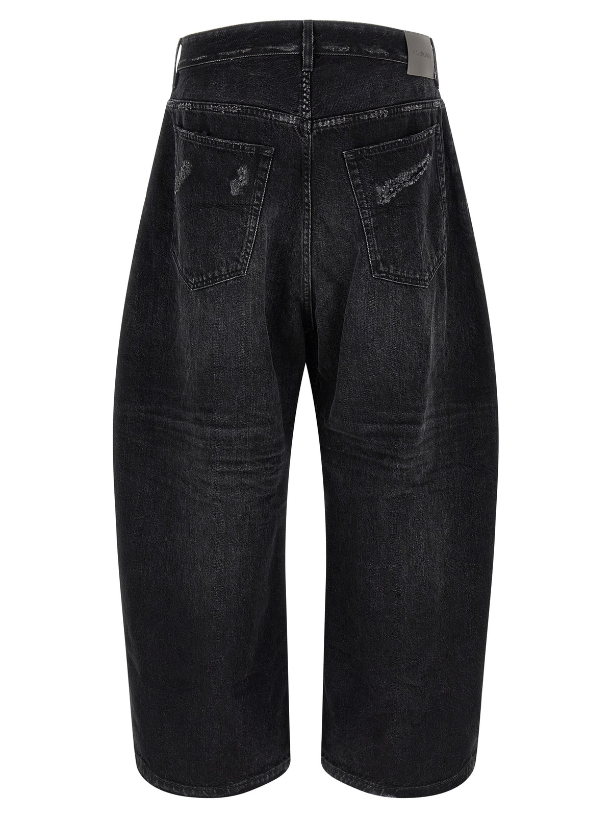 Black Cotton Cropped Jeans