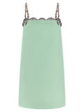 Bicolor Virgin Wool Short Dress