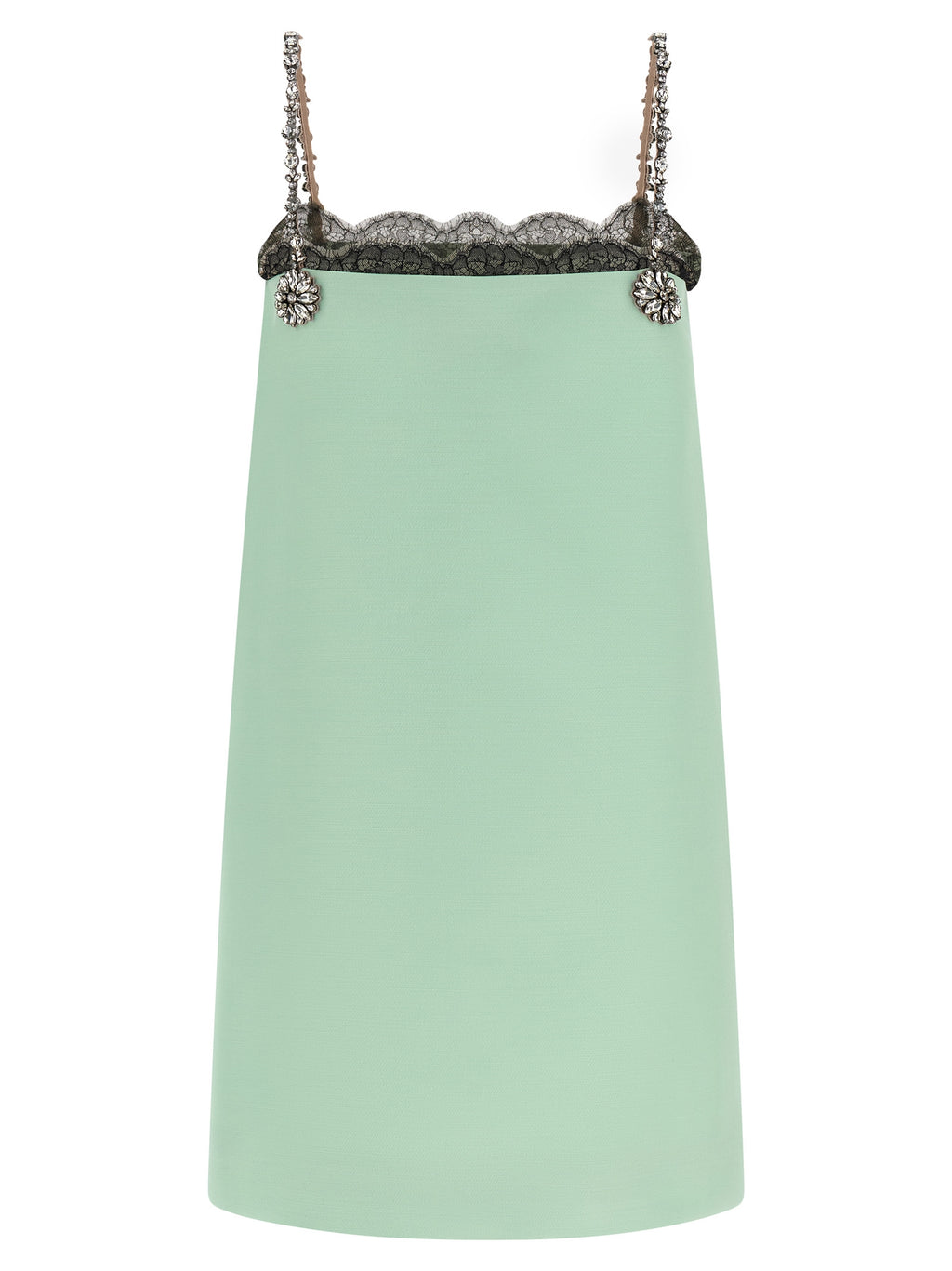 Bicolor Virgin Wool Short Dress