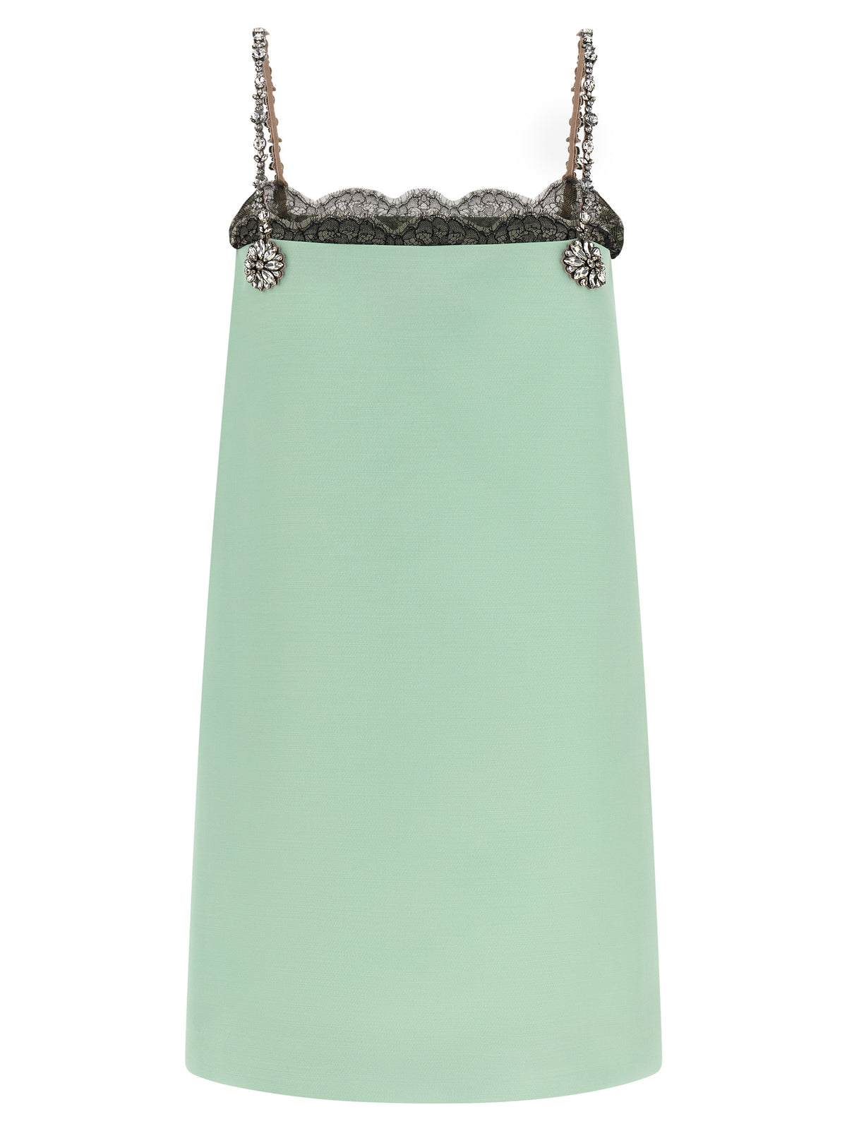 Bicolor Virgin Wool Short Dress
