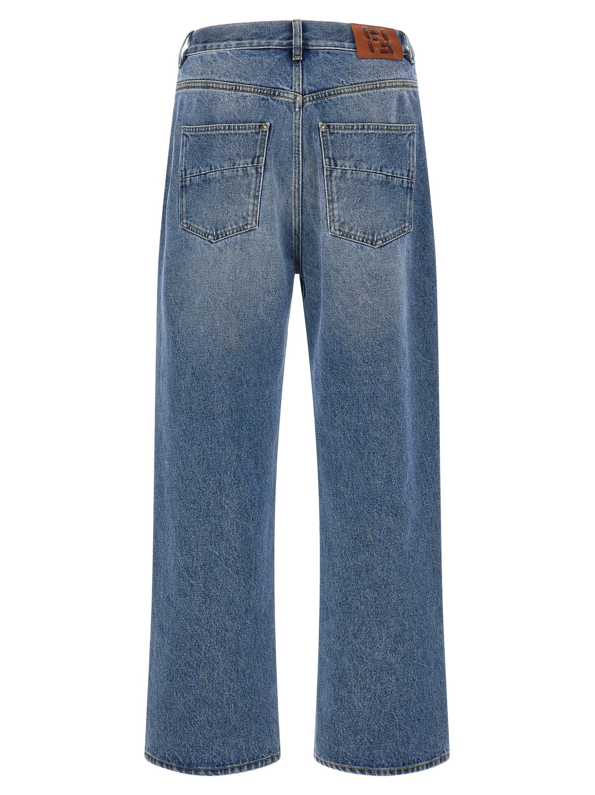 Blue Cotton Relaxed Fit Jeans