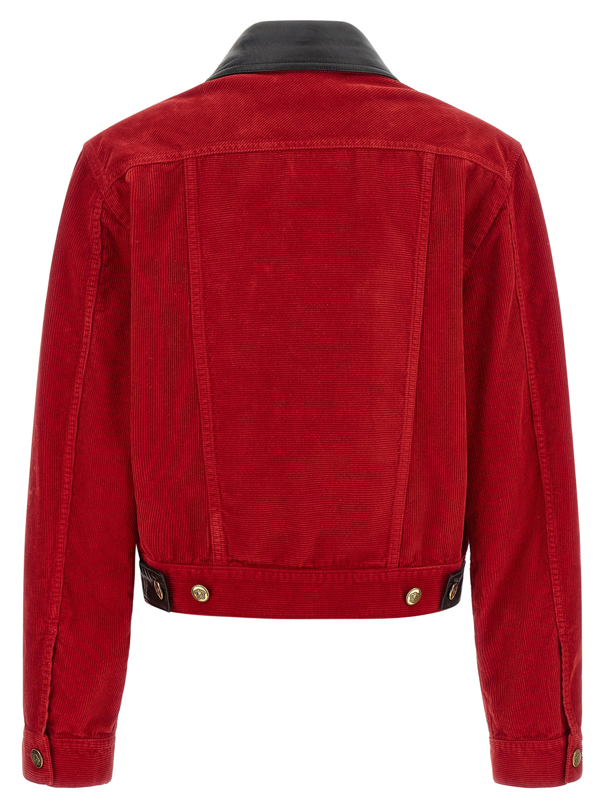 Red Cotton Full-Length Jacket
