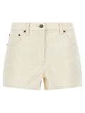 Beige Cotton Bermuda Shorts