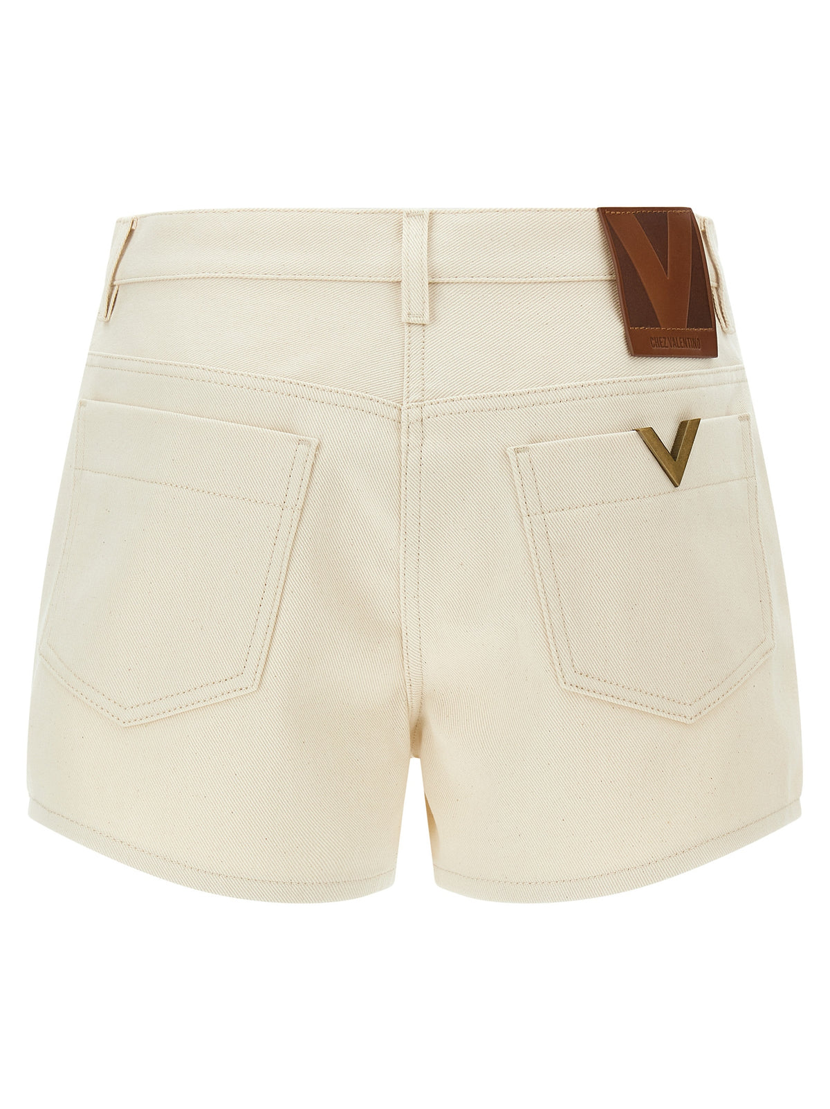Beige Cotton Bermuda Shorts