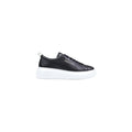 Black Leather Low Top Sneakers