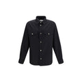 Black Wool Oves Aries Pattern Shirt