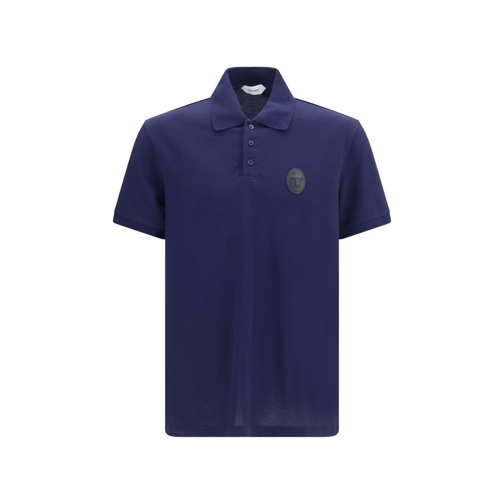 Blue Cotton Polo Shirt