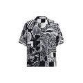 Black Silk Pattern Shirt