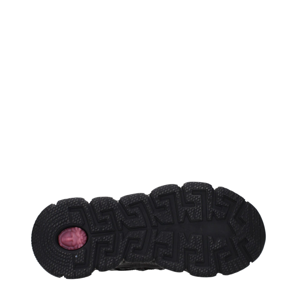 Black Fabric Athletic Sneakers