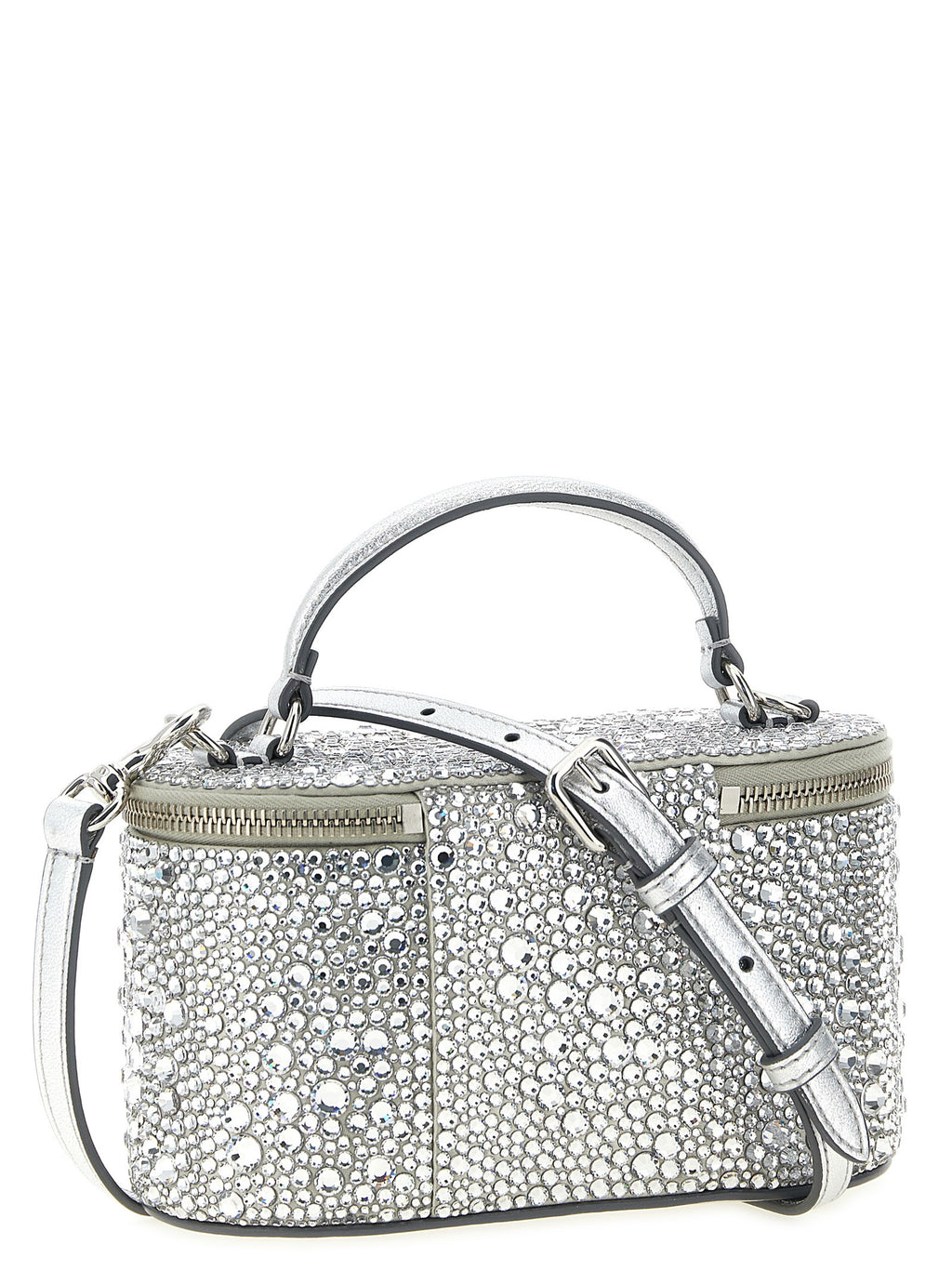 Silver Viscose Handbag