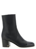 Black Calfskin Ankle Boots
