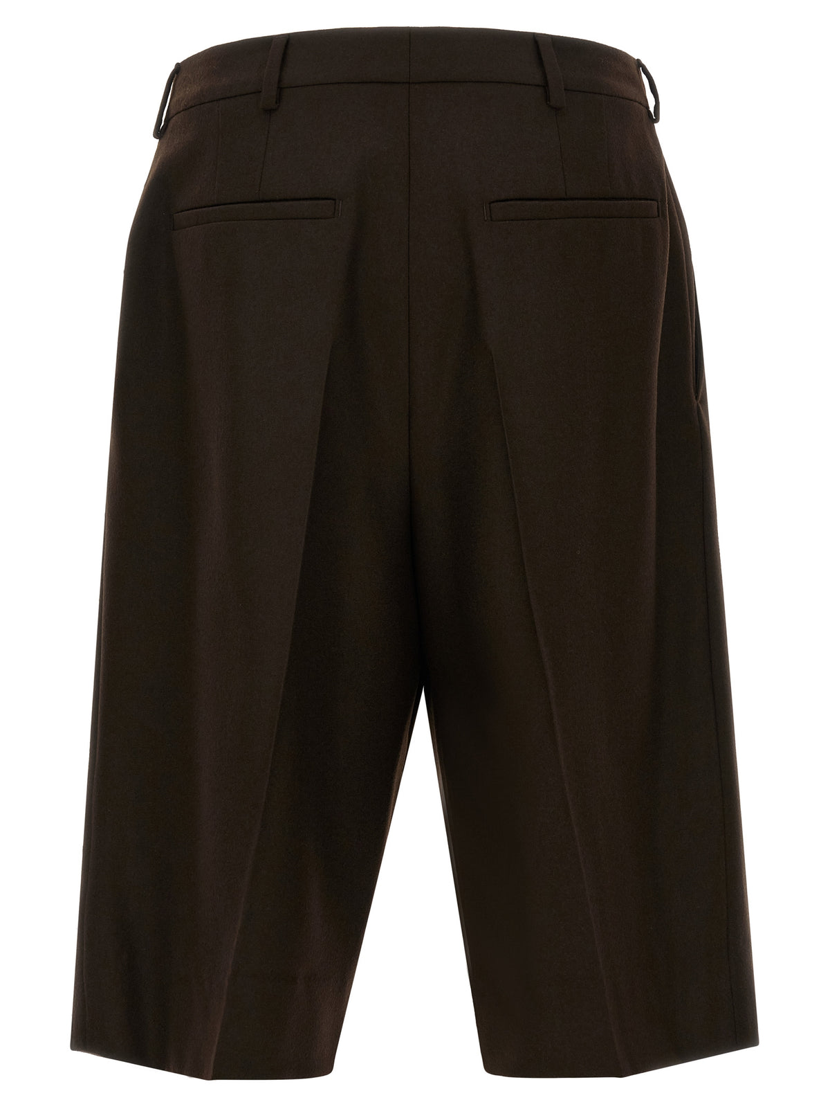 Brown Wool Bermuda Shorts