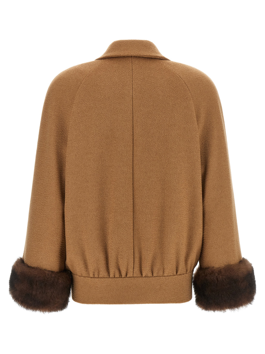 Brown Lamb Fur Bomber