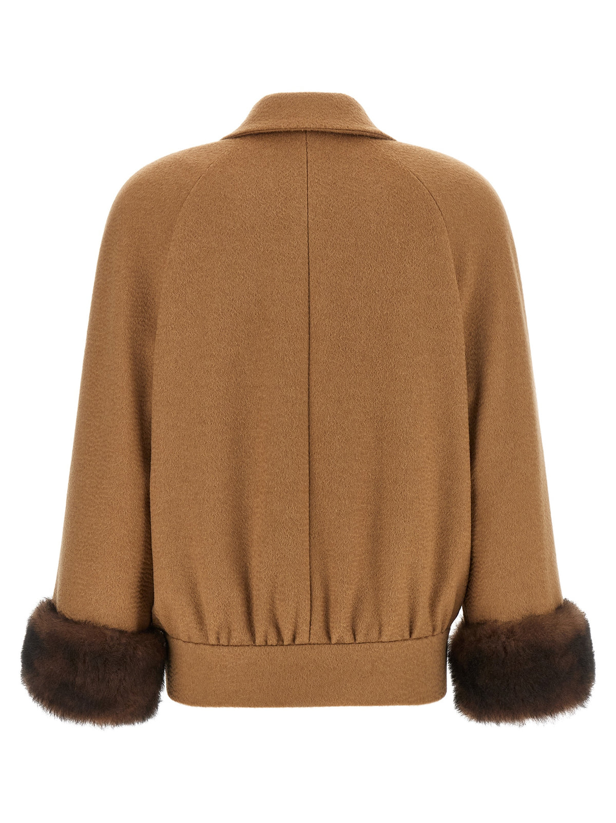 Brown Lamb Fur Bomber